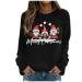 Women's Christmas Sweatshirts Cute Snowman Penguin Print O-Neck Raglan Top Shirt Pullover Comfy Warm Xmas Jumper Winter Long Sleeve Tops Loose Tunic Top Sweaters Z31-black 3XL