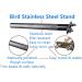 Litewood Stainless Steel Bird Perch Stand Cage Shelf for Parakeet Cockatiel Conure African Grey Macaw - 11.79x0.98inch - Buy Online on SooperMarket.com
