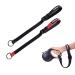 Petbonus Short dog leash safety bracelet for roller leash dog leash reflective seams and adjustable soft padded handle extra layer of safety for strollers (black red) 2 pieces of black red