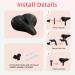 Oversized Memory Foam Bike Seat for Peloton & Spin Bikes | Waterproof Red Saddle | Universal Fit Replacement for Road & Exercise Bicycles - Buy Online on SooperMarket.com