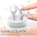 OSORD 8-Pack Silicone Toothbrush Holder & Razor Hooks - Self-Adhesive Multi-Purpose Bathroom Organizers | White - Buy Online on SooperMarket.com
