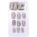 jayzee Natural False Nails Artificial Tip Manicure Phototherapy Nails Water Ripple Tablets Silver Gradient Color Nail Patch for Nail Art Salons and Home - Buy Online on SooperMarket.com