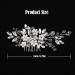 Prosy Bridal Wedding Flower Hair Comb Slide - Silver Crystal Hair Accessories & Rhinestone Headpiece for Women & Girls - Buy Online on SooperMarket.com
