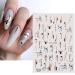 9 Sheets Gold Nail Art Stickers - Self-Adhesive 3D Decals for Nail Design - Abstract Line, Leopard Print, Leaves, Flower Sliders - French Manicure Decoration - Design 2 - Buy Online on SooperMarket.com