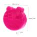 NOLITOY 2-in-1 Makeup Brush Holder & Scrubber - Silicone Cleaner Pad for Brushes - Portable Storage Rack - 11x10cm Rosy - International Shipping Available - Buy Online on SooperMarket.com