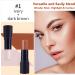 Go Ho 2 Colors Contour Stick - 2 in 1 Double-sided Concealer Stick Highlighter | Long-lasting Waterproof 3D Face Makeup Cream | 01# Ivory and Dark Brown - Buy Online on SooperMarket.com