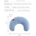 Fluffy Cat Pillow - Ultra Soft Half Donut Cuddler for Joint Relief and Calming Sleep in Haze Blue - Machine Washable - Buy Online on SooperMarket.com