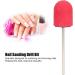 Nail Sanding Drill Bit 0.5 X 0.7in Easy To Store High Strength Nail Polishing Sanding Head Fine Sandpaper with Shaft for Grinding(Big red) - Buy Online on SooperMarket.com