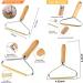 Pet Hair Remover & Lint Cleaner Pro - 2 Pack | Carpet Rake, Fabric Shaver | Dog & Cat Hair Removal Tool | Natural Wood Color - Buy Online on SooperMarket.com