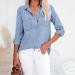 TUNUSKAT Women's Denim Shirt - Back Slit Roll Up Long Sleeve Top - Blue XX-Large - Buy Online on SooperMarket.com