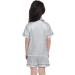 SWOMOG Kids Silk Pyjamas Set | Short Sleeve Satin PJs for Girls Boys | Button-Down Silky Nightwear for Children and Teens | Gray, Ages 4-5 - Buy Online on SooperMarket.com