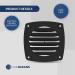 Five Oceans Air Louvered Flush Thru Vent 3 White/Black - Pack of 2 - Buy Online on SooperMarket.com