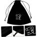 FOYTOKI 4 Pcs Hair Dryer Storage Bag Accessories Blower Tool Drawstring Bag Roller Cosmetic Flannel Black - Buy Online on SooperMarket.com