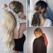Hair Scarf Scrunchies Bow Scrunchies for Hair Chiffon Floral Scarf BowPonytail Holder for Women Girls (dial point) - Buy Online on SooperMarket.com