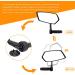 Arkham Bike Mirror - HD Real Glass Extra Large Left Handlebar (15-20mm) for E-Bikes - Premium Square Bicycle Back Mirror - Buy Online on SooperMarket.com