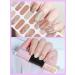 Kalolary 20PCS Pink Marble Gel Nail Polish Strips | Waterproof Adhesive Wraps with Nail File - UV/LED Lamp Required - Buy Online on SooperMarket.com