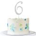 ENSTAB 0-9 Cake Decoration Silver Rhinestones Happy Birthday Cake Topper Anniversary Cake Decoration (6) SHINY-10 Silver-6