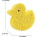 Visiblurry Bath Sponge for Kids | Soft Wood Pulp Sponge Body Wash Scrubber | Shower Sponge Dead Skin Remover Cute Shower Brush Bath Supplies for Toddler Kids Baby Yellow - Buy Online on SooperMarket.com
