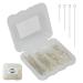 Seenimoe 300pcs 20/30/40/50mm 22 Gauge Open Eye Pins Head Pins Ball Pins for Earring Bracelet Pendant Jewelry Making (Eye Pins  Silver Plated) Eye Pins Silver Plated