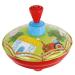 Lena 52412 humming farm 13 cm metal bedrock made of sheet metal classic pumping circle sheet metal scout with animal motif gyro with a standing tip toy scout for children from 18 months
