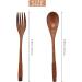 AIDIRui 8 Pcs Wooden 9 inchJapanese Spoon Fork Set Kitchen Tableware Natural Wood Cutlery Wooden Dinner Cutlery Set - Buy Online on SooperMarket.com