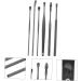 2 Sets Healeved Ear Picking Tool Spring Massage Kit - Black Ear Wax Remover & Cleaner Set 11.5X2.7X1cm - Buy Online on SooperMarket.com