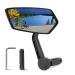 Arkham bike mirror HD real glass extra large mirror area bike mirror for left handlebar 15-20mm bicycle back mirror for e-bike handlebar end (left 1 piece) square left