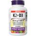 Webber Naturals Cod Liver Oil with Vitamin A and D3 180 Softgels Vision Skin and Immune Support & Vitamin K2 with D3 60 Softgels Helps Support Bones Teeth and Immune Function Gluten - Buy Online on SooperMarket.com