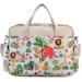 Insular Waterproof Mummy Shoulder Diaper Bag - Blue Dandelion | Large, Lightweight, Multifunctional with Changing Mat | Adjustable Straps | Animal Fun Design - Buy Online on SooperMarket.com