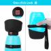 Pecute Dog Water Bottle (17oz/22oz) 2-in-1 Portable with Foldable Bowl | Leak-Proof Dispenser for Outdoor Walking, Hiking | Food-Grade Silicon, Blue - Buy Online on SooperMarket.com