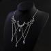 Oralgo Gothic Necklace: Vintage Lunar Branch with Violet Crystal Water Drop Pendant - Fashionable Pagan Witch Jewelry for Women - Buy Online on SooperMarket.com