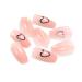 Rosa Heart False Nails | 24pcs Glossy Medium Coffin Press On Nails for Women & Girls - Perfect for Parties & Salons - Buy Online on SooperMarket.com