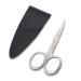 1 pieces of nail scissors professional nail scissors nail skin shears with leather case - also left -handed - for finger and toenails