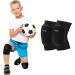 ONTYZZ Kids Knee Pads with Thicken Sponge Padding Breathable Stretchy Cotton Knee Pads Soft Knee Pads Guards Protective for Roller Skateboard Bike Scooter Outdoor Sports Small(6.7-10.2 inches) Black