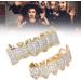 Brass Galvanized Messing Teeth Set - Hip-Hop Props & Halloween Accessories | Two-Color Decoration - Buy Online on SooperMarket.com