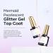 Modelones Glitter Gel Top Coat 2 in 1 Pearl Gel Nail Polish Clear Glitter Glossy Sparkle Finish Long Lasting Soak Off Mermaid Shimmer Pearlescent Glitter Gel Polish Nail Art Home DIY 10 ML - Buy Online on SooperMarket.com