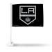 Rico NHL Kings - LA Background 'Shield Logo' Car Flag, Black (8 x 1) (FG7105)
