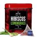 BLUE TEA - Hibiscus Lemongrass Herbal Tea - 18 Tea Bags | CAFFEINE FREE | Christmas Tea Gifts | Farm Packed Hibiscus Lemongrass Tea | Tin Pack