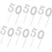 50th Cupcake Toppers Silver Glitter 50 Cupcake Decorations for Birthday Wedding Anniversary Party - Buy Online on SooperMarket.com