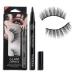 AquaPurity PHOERA 9D Synthetic Mink Lashes & Adhesive Eyeliner Kit Reusable up-to 30 times Self-Adhesive Magic Eyeliner Pen With Waterproof No Glue Needed Lashes Set (NEW YORK)