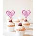 24pcs valentine's day cupcake toppers valentine's day cake decorations (Heart) - Buy Online on SooperMarket.com