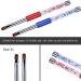Buy Oval & Flat UV Gel Nail Brush Set | Rhinestone Handle | Professional Multicolor Nail Art Tools for Salon & DIY - Buy Online on SooperMarket.com