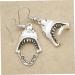 PACKOVE Sterling Silver Earrings 1 pair Earbobs Woman Earrings Girl Fashion Eardrop Mouth Shark for Silver Dress Dangler Night - Buy Online on SooperMarket.com