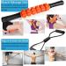 QveeTry 6-in-1 Foam Roller Set - Fascia Roll Massage Roller Rod & Fitness Straps for Yoga & Pilates - 33cm Orange | International Shipping - Buy Online on SooperMarket.com