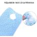 4 Types High Temperature Resistance No Deformation Pratical Dining Aid Bib Bib Apron Catch Food Leaking Soup for Adult the Elderly(27*17*2cm-Flower blue) - Buy Online on SooperMarket.com