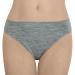 Womens Thermal Panties Briefs: Moisture Wicking Merino Wool Silk Medium Grey Melange