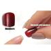 MISUD Glossy Square French Tip Fake Nails - 24Pcs | Pearl Acrylic Designs | White Glue-on False Nails for Women & Girls - Buy Online on SooperMarket.com