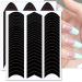 French Manicure Nail Stickers - 12 Sheets | Self Adhesive Wavy Line & V-Shaped Stencils for Women & Girls - Buy Online on SooperMarket.com