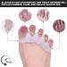 2 Pair Gel Toe Separators - Bunion Corrector for Women & Men - Toe Spacer & Straightener - White - Buy Online on SooperMarket.com