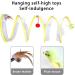 2pcs Cat Coil Toy Set - Foldable 65cm Kitten Play Tunnel with Plush Ball & Feather Stick - Multicolor Spiral Cat Toy Tunnel - Buy Online on SooperMarket.com